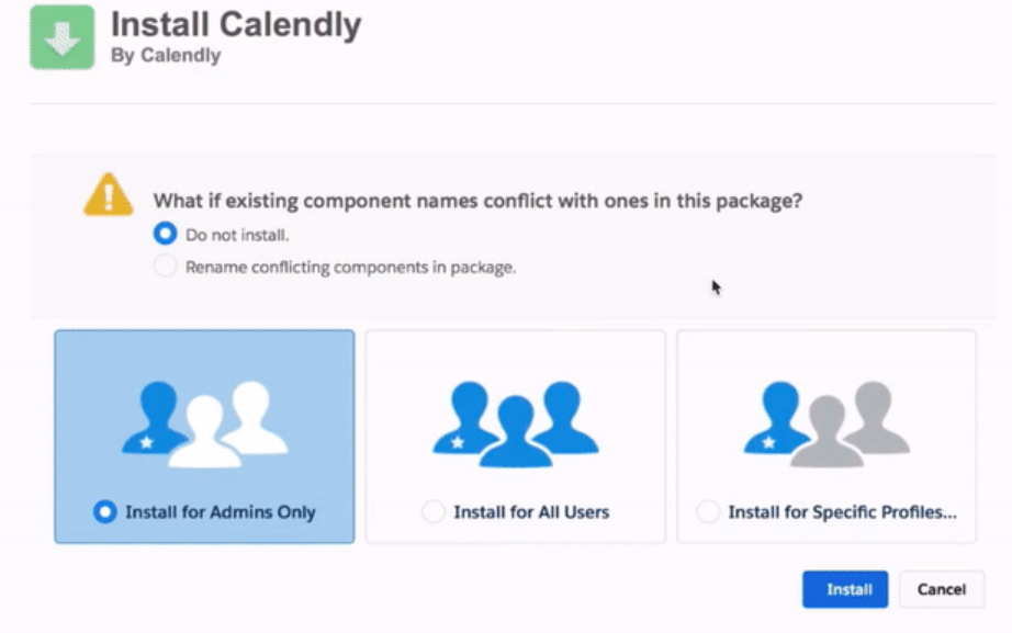 Install Calendly Salesforce Integration for All users