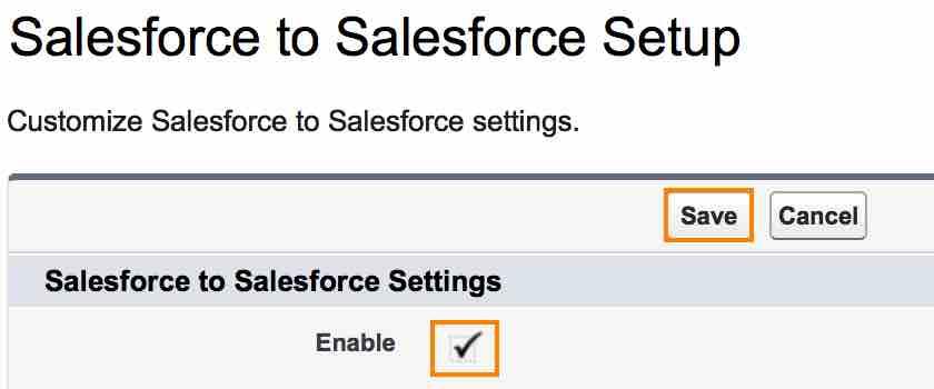 Salesforce to Salesforce - Setup