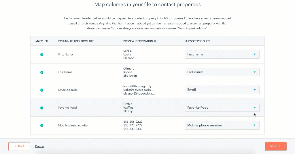 Mapping HubSpot Crunchbase Columns