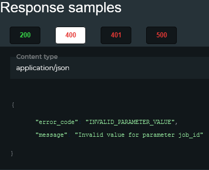 Delete a Jon Response Sample 2 - Databricks Jobs API